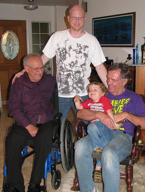 Three generations of family males