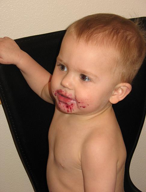 She *really* liked the blueberry crumble! :-)