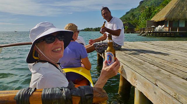 Enjoying the Hinano