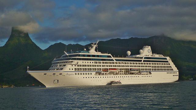 Oceania Regatta in Cook's Bay, Moorea...late afternoon
