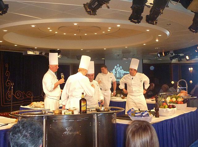 A French chef can't cook without a glass of wine!