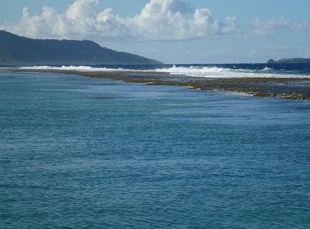 Reef in the foreground - Taha'a in the background