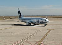 Our plane, complete with lei