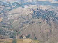 Volcanic 'hot spot' created mountains in the middle of the flat area