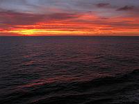Sunset glows on the Pacific