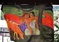 Hanging in front of Vaitape art gallery