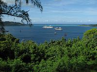 Regatta and The Paul Gauguin at anchor
