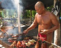 Grilling lunch