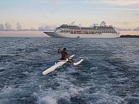 Riding the wake of the tender