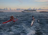Riding the wake of the tender